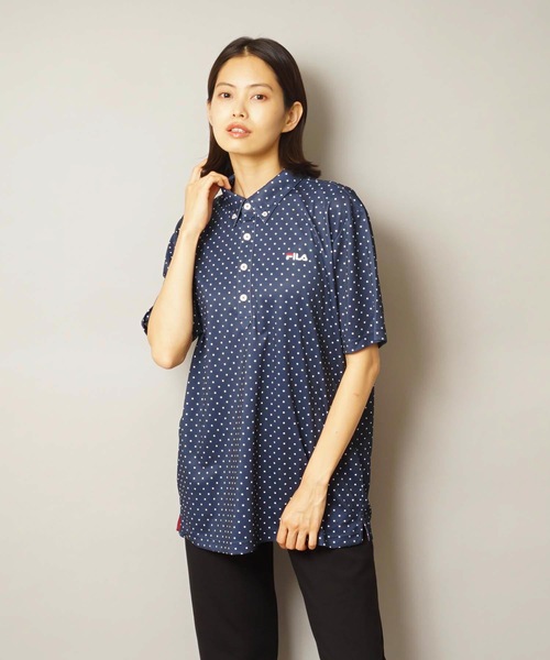 FILA GOLF(フィラゴルフ )の「【FILA:フィラゴルフ】半袖ポロシャツ / ゴルフウェア(ポロシャツ・メンズ・ネイビー/ホワイト/サックスブルー・X-LARGE/LARGE/MEDIUM/XX-LARGE)」の13枚目の写真