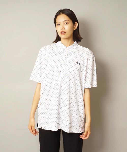 FILA GOLF(フィラゴルフ )の「【FILA:フィラゴルフ】半袖ポロシャツ / ゴルフウェア(ポロシャツ・メンズ・ネイビー/ホワイト/サックスブルー・X-LARGE/LARGE/MEDIUM/XX-LARGE)」の4枚目の写真