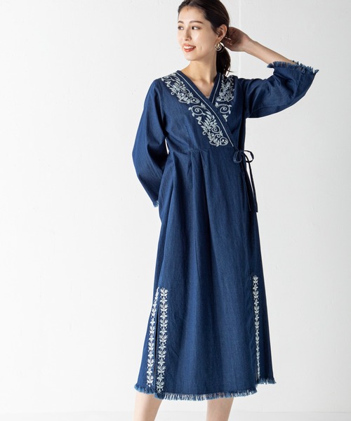 セール Style4 デニム刺繍2wayワンピース ワンピース Million Carats ミリオンカラッツ のファッション通販 Zozotown