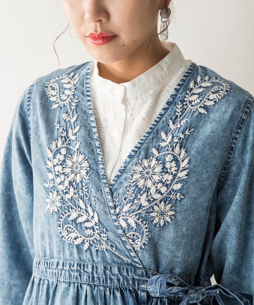 Style4 デニム刺繍2wayワンピース Million Carats ミリオンカラッツ 公式通販サイト