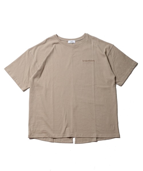 Lull（ルル）の「【Lull / ルル】バックスリットロゴTシャツ（Tシャツ/カットソー・レディース・ベージュ/マスタード/ネイビー/ホワイト・ONESIZE）」の13枚目の写真