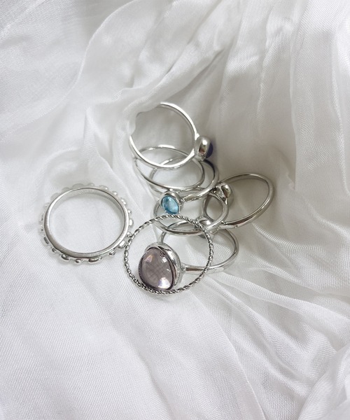 LA VORAGINE（ラ ヴォラジネ）の「リング　8点セット（リング・レディース・シルバー/A・FREE）」の4枚目の写真