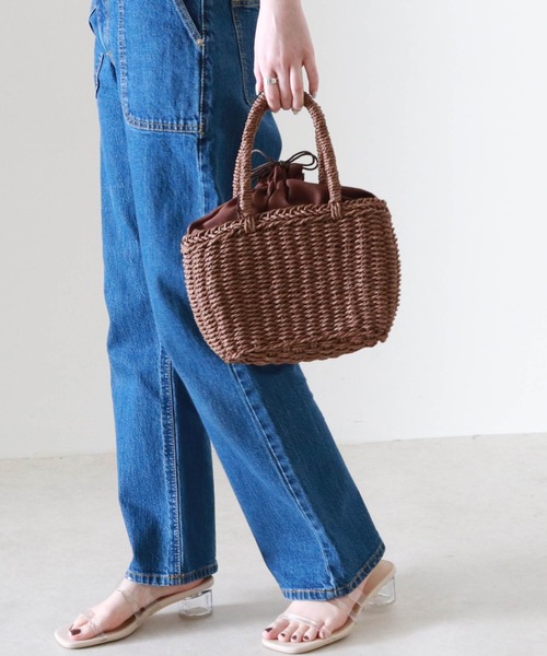 Cheek（チーク）の「雑材ミニトート（トートバッグ・レディース・ブラウン/ブラック/アイボリー・FREE）」の8枚目の写真