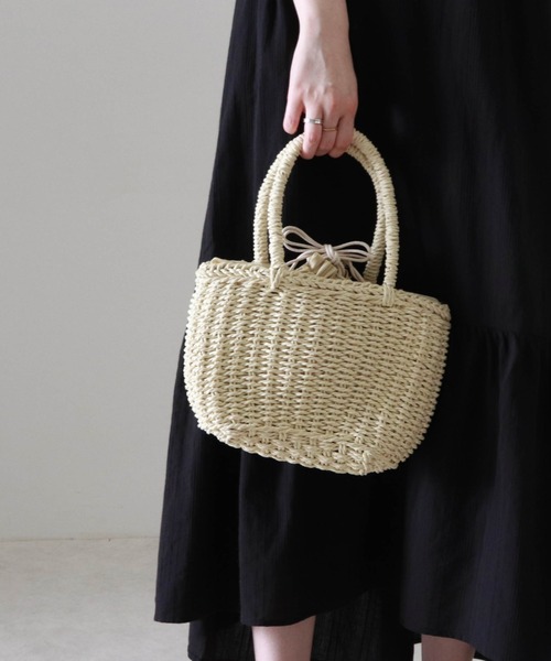 Cheek（チーク）の「雑材ミニトート（トートバッグ・レディース・ブラウン/ブラック/アイボリー・FREE）」の11枚目の写真