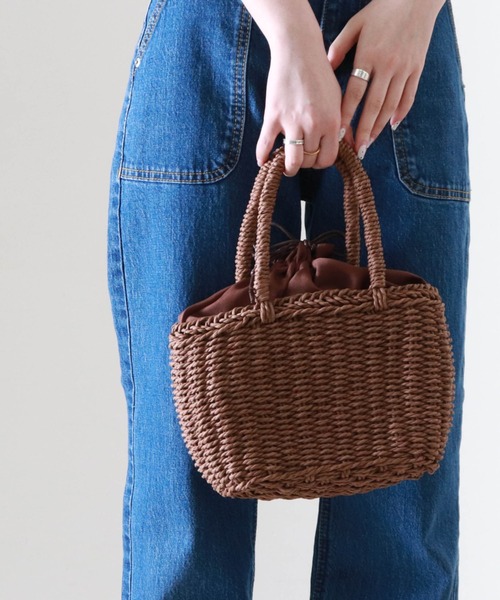 Cheek（チーク）の「雑材ミニトート（トートバッグ・レディース・ブラウン/ブラック/アイボリー・FREE）」の19枚目の写真