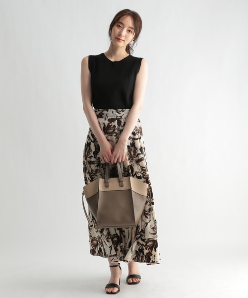 Andemiu（アンデミュウ）の「ラインキリカエノースリーブニット957091（ニット/セーター・レディース・ブラック/ピンク/アイボリー・FREE）」の21枚目の写真