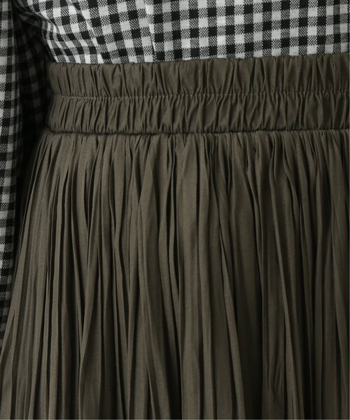 RAY CASSIN（レイカズン）の「ヴィンテージサテン消しプリーツスカート（スカート・レディース・ブラウン/グレー/ワイン/カーキ/スミクロ/キナリ/グレイッシュベージュ・FREE）」の9枚目の写真