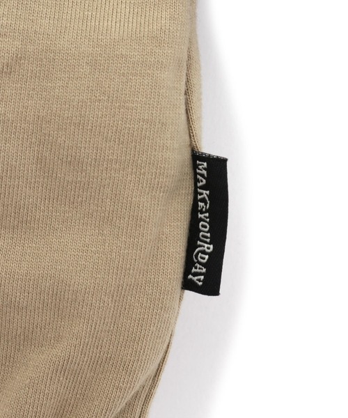 MAKE YOUR DAY（メイクユアデイ）の「袖チェック切替ロンパース■70.80cm（ロンパース・キッズ・ベージュ/チャコールグレー・70/80）」の3枚目の写真