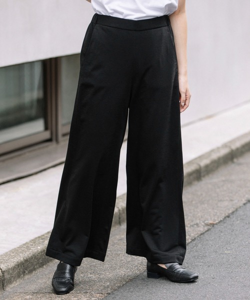 Munich(ミューニック)の「アクリルウールコンプレッションジャージワイドパンツ(その他パンツ・レディース・ブラック/ベージュ・S/M/XS)」の16枚目の写真