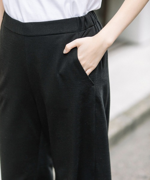 Munich(ミューニック)の「アクリルウールコンプレッションジャージワイドパンツ(その他パンツ・レディース・ブラック/ベージュ・S/M/XS)」の21枚目の写真