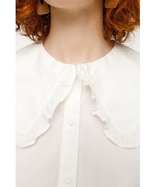 SLY（スライ）の「RUFFLE COLLAR BL/ラッフルカラーブラウス（シャツ/ブラウス・レディース・ホワイト/マルチ/ブラック・FREE）」の20枚目の写真