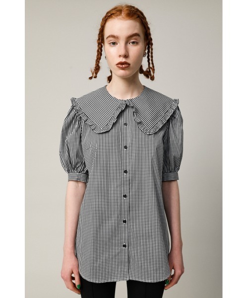 SLY（スライ）の「RUFFLE COLLAR BL/ラッフルカラーブラウス（シャツ/ブラウス・レディース・ホワイト/マルチ/ブラック・FREE）」の11枚目の写真