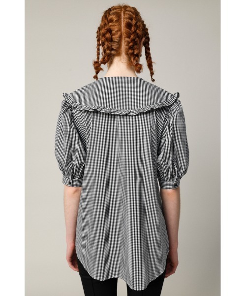 SLY（スライ）の「RUFFLE COLLAR BL/ラッフルカラーブラウス（シャツ/ブラウス・レディース・ホワイト/マルチ/ブラック・FREE）」の19枚目の写真