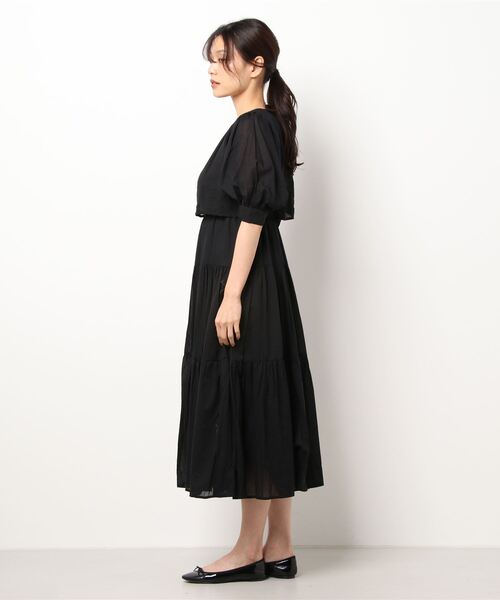 rps（アールピーエス）の「レイヤー風ティアードワンピース（ワンピース・レディース・ブラック/ライトカーキ・M）」の9枚目の写真
