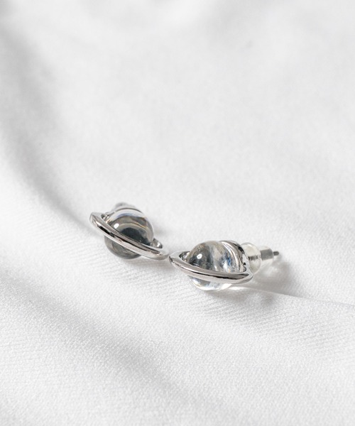 Edit Sheen（エディットシーン）の「土星モチーフピアス（ピアス（両耳用）・レディース・ゴールド/ネイビー/シルバー・FREE）」の12枚目の写真