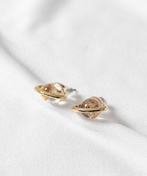 Edit Sheen（エディットシーン）の「土星モチーフピアス（ピアス（両耳用）・レディース・ゴールド/ネイビー/シルバー・FREE）」の11枚目の写真