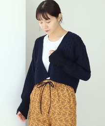 nitca | ケーブル × コットンリリー ショートカーディガン(カーディガン/ボレロ)