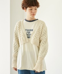 nitca | ケーブル × コットンリリー ショートカーディガン(カーディガン/ボレロ)