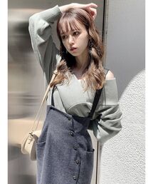 dazzlin | Vリブネックニットトップス(ニット/セーター)