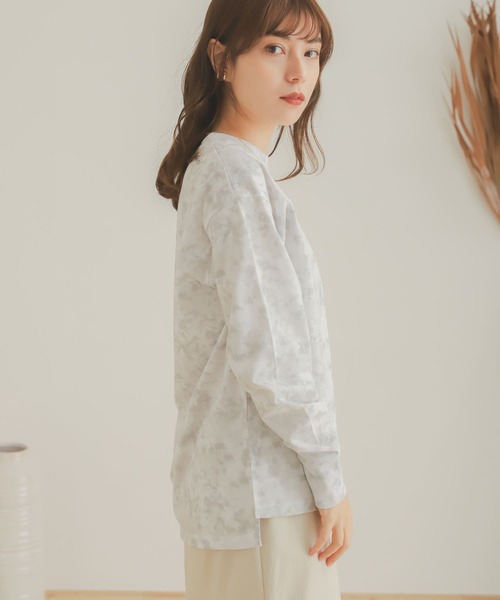 SENSE OF PLACE by URBAN RESEARCH（センスオブプレイスバイアーバンリサーチ）の「タイダイロングTシャツ（Tシャツ/カットソー・レディース・ベージュ系その他/パープル系その他・ONE）」の5枚目の写真