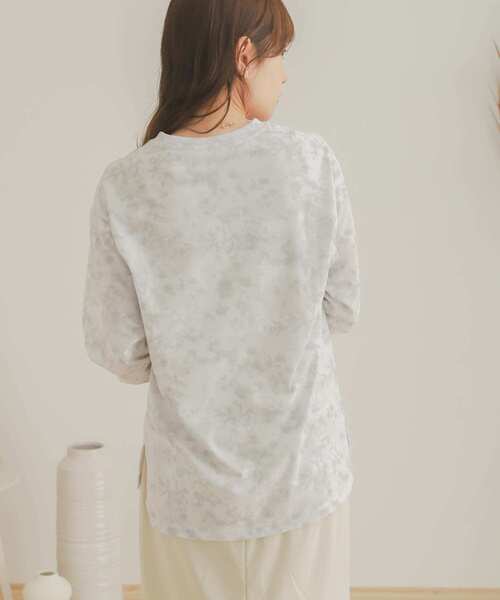 SENSE OF PLACE by URBAN RESEARCH（センスオブプレイスバイアーバンリサーチ）の「タイダイロングTシャツ（Tシャツ/カットソー・レディース・ベージュ系その他/パープル系その他・ONE）」の7枚目の写真