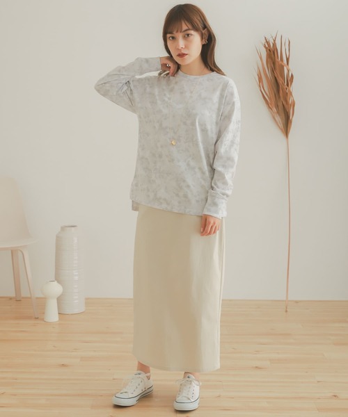 SENSE OF PLACE by URBAN RESEARCH（センスオブプレイスバイアーバンリサーチ）の「タイダイロングTシャツ（Tシャツ/カットソー・レディース・ベージュ系その他/パープル系その他・ONE）」の8枚目の写真