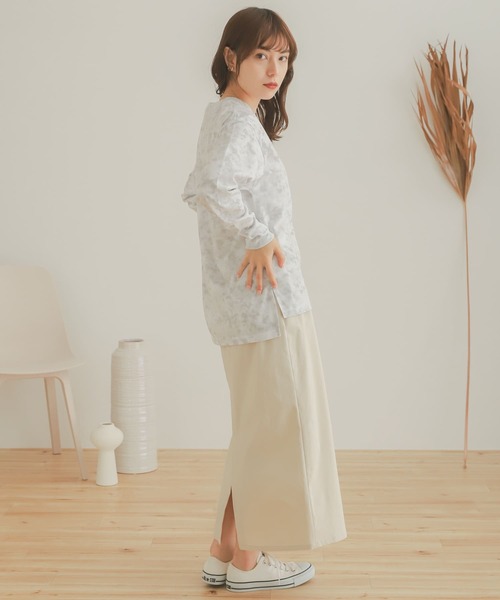 SENSE OF PLACE by URBAN RESEARCH（センスオブプレイスバイアーバンリサーチ）の「タイダイロングTシャツ（Tシャツ/カットソー・レディース・ベージュ系その他/パープル系その他・ONE）」の10枚目の写真