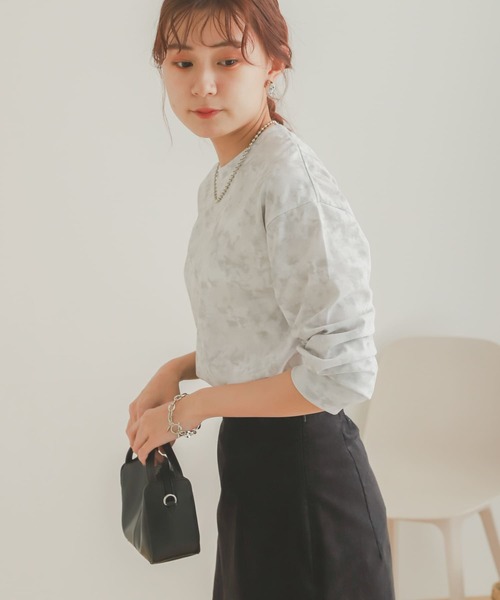 SENSE OF PLACE by URBAN RESEARCH（センスオブプレイスバイアーバンリサーチ）の「タイダイロングTシャツ（Tシャツ/カットソー・レディース・ベージュ系その他/パープル系その他・ONE）」の12枚目の写真