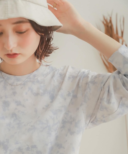 SENSE OF PLACE by URBAN RESEARCH（センスオブプレイスバイアーバンリサーチ）の「タイダイロングTシャツ（Tシャツ/カットソー・レディース・ベージュ系その他/パープル系その他・ONE）」の14枚目の写真