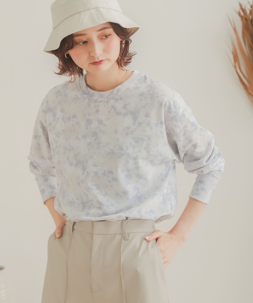 SENSE OF PLACE by URBAN RESEARCH（センスオブプレイスバイアーバンリサーチ）の「タイダイロングTシャツ（Tシャツ/カットソー・レディース・ベージュ系その他/パープル系その他・ONE）」の15枚目の写真