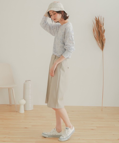 SENSE OF PLACE by URBAN RESEARCH（センスオブプレイスバイアーバンリサーチ）の「タイダイロングTシャツ（Tシャツ/カットソー・レディース・ベージュ系その他/パープル系その他・ONE）」の18枚目の写真