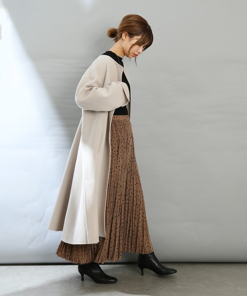 La TOTALITE（ラトータリテ）の「ドットサテンサーキュラープリーツスカート【手洗い可能】◆（スカート・レディース・ブラック系その他/タン・FREE）」の22枚目の写真
