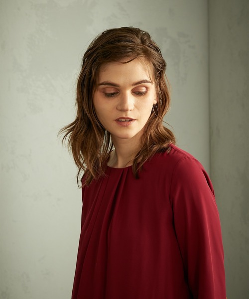 LE SOUK HOLIDAY(ルスークホリデー)の「シフォン重ねTブラウス(Tシャツ/カットソー・レディース・ベージュ/ネイビー/ワイン・M/S)」の20枚目の写真