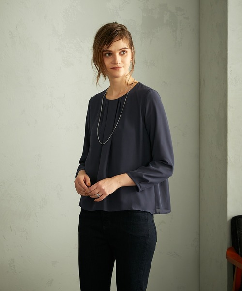 LE SOUK HOLIDAY(ルスークホリデー)の「シフォン重ねTブラウス(Tシャツ/カットソー・レディース・ベージュ/ネイビー/ワイン・M/S)」の11枚目の写真