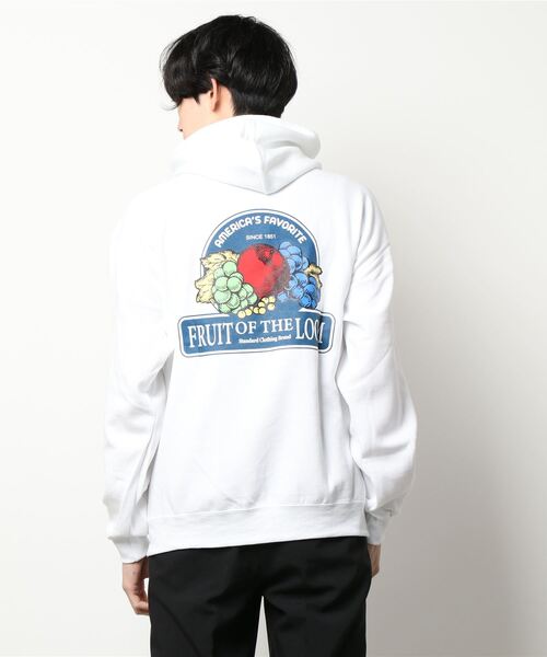 FRUIT OF THE LOOM(フルーツオブザルーム)の「SOUVENIRプルオーバーパーカー / ユニセックス / ブランドロゴ / カジュアル(パーカー・メンズ・ブラック/ホワイト/グレー/ネイビー・L/S/XL/M)」の9枚目の写真