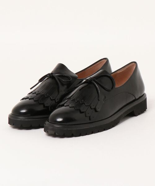 inter-chaussures（インターショシュール）の「【INTER-CHAUSSURES】タンクソールキルトシューズ(I11601)（ドレスシューズ・レディース・ブラック/アイボリー・38/37/36/39/35）」の3枚目の写真