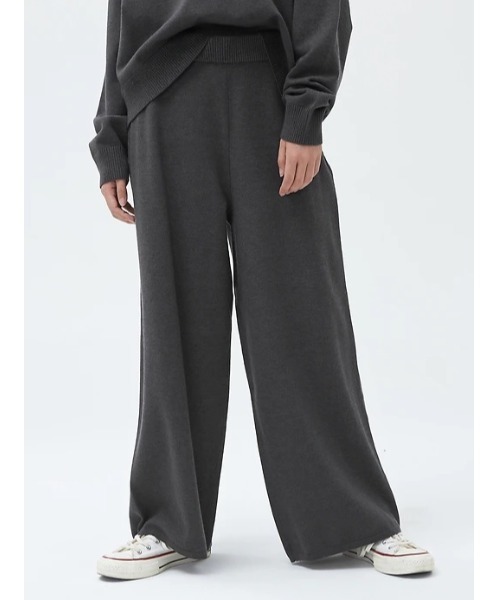 GAP（ギャップ）の「ニット プルオン ワイドレッグパンツ（その他パンツ・レディース・その他/グレー系その他2/グレー系その他・S/XS/M/XXS/L）」の2枚目の写真