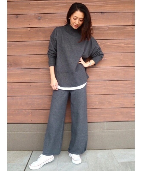 GAP（ギャップ）の「ニット プルオン ワイドレッグパンツ（その他パンツ・レディース・その他/グレー系その他2/グレー系その他・S/XS/M/XXS/L）」の13枚目の写真