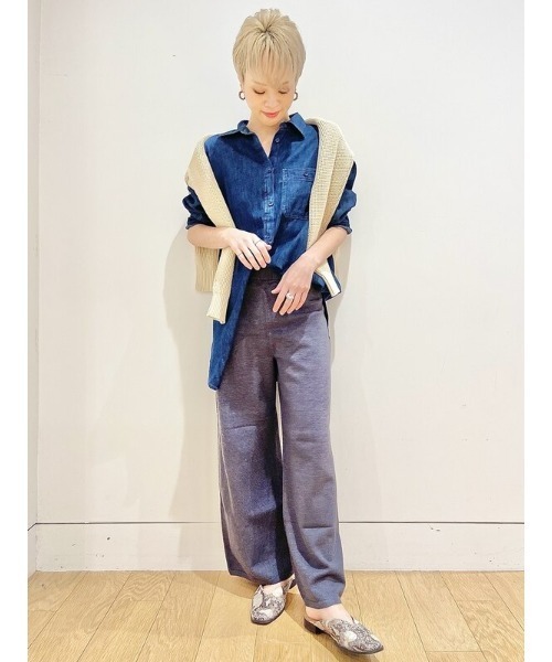 GAP（ギャップ）の「ニット プルオン ワイドレッグパンツ（その他パンツ・レディース・その他/グレー系その他2/グレー系その他・S/XS/M/XXS/L）」の22枚目の写真