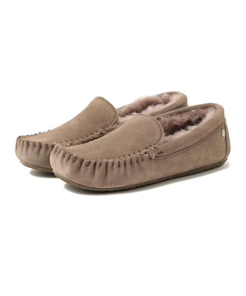 B:MING by BEAMS（ビーミングバイビームス）の「EMU Australia / ケアンズ モカシンシューズ（スリッポン・レディース・ブラック/ベージュ・7/8/6）」の2枚目の写真