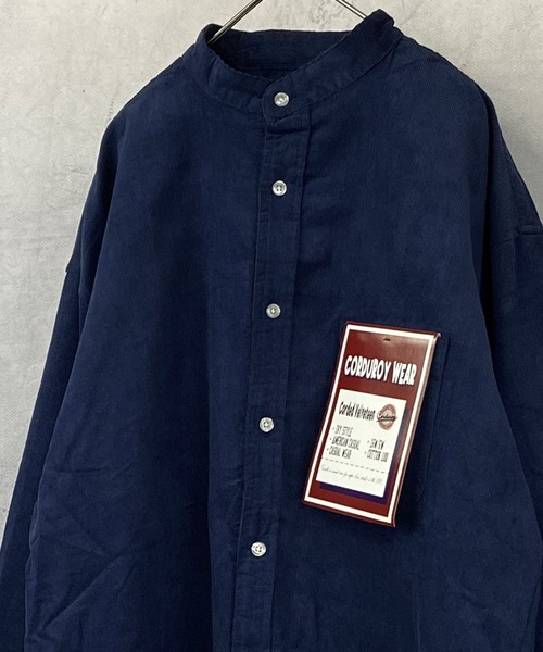 Beno(ビーノ)の「コーデュロイ バンドカラー オーバーシャツ(シャツ/ブラウス・メンズ・ブラック/ダークブラウン/ネイビー/グリーン/アイボリー・M/L)」の6枚目の写真