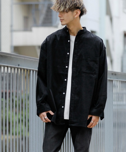 Beno（ビーノ）の「コーデュロイ バンドカラー オーバーシャツ（シャツ