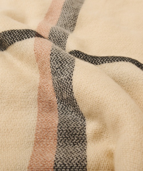 Casselini（キャセリーニ）の「【Casselini/キャセリーニ】チェックストール（マフラー・レディース・ベージュ/アイボリー・ONE SIZE）」の10枚目の写真