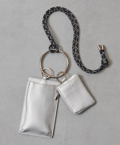 BIRTHDAY BAR（バースデイバー）の「【kolors like you】Kastaneコラボ　モバイル & カードケース ショルダー / カスタネ（スマホケース/カバー・レディース・シルバー/グリーン/アイボリー・フリー）」の4枚目の写真