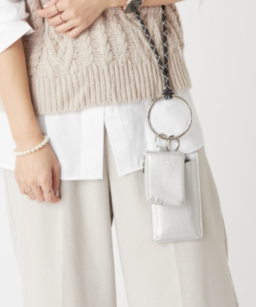 BIRTHDAY BAR（バースデイバー）の「【kolors like you】Kastaneコラボ　モバイル & カードケース ショルダー / カスタネ（スマホケース/カバー・レディース・シルバー/グリーン/アイボリー・フリー）」の13枚目の写真