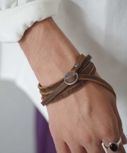 dictionary（ディクショナリー）の「【dictionary】5巻 レザー ブレスレット（ブレスレット・レディース・ダークブラウン/ブラウン・FREE）」の2枚目の写真