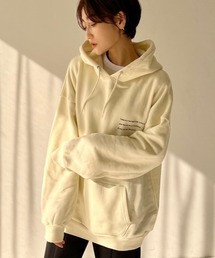 Re:EDIT | [金子麻貴さん着用]ユニセックスUSAコットン裏起毛ロゴフーディ(パーカー)