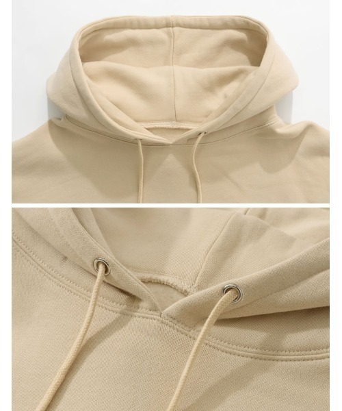 Re:EDIT（リエディ）の「[IWU（アイダブリュー）]ユニセックスUSAコットン裏起毛ロゴフーディ（パーカー・レディース・杢グレー/アイボリー/ベージュ/モカ/ブラック・SMALL/LARGE/MEDIUM）」の6枚目の写真