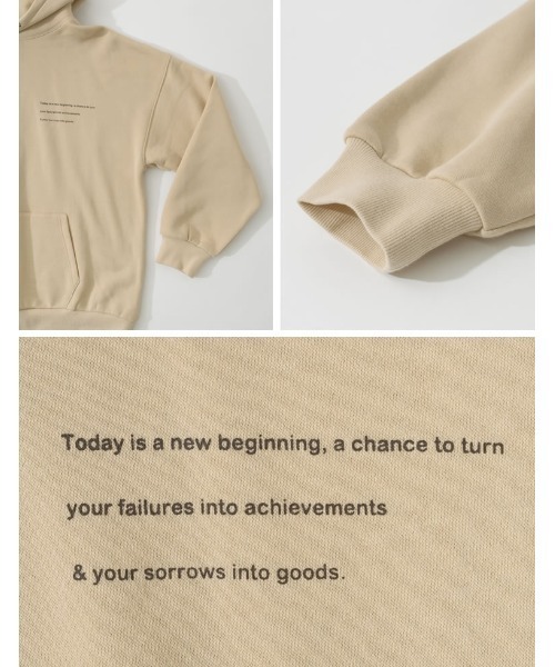 Re:EDIT（リエディ）の「[IWU（アイダブリュー）]ユニセックスUSAコットン裏起毛ロゴフーディ（パーカー・レディース・杢グレー/アイボリー/ベージュ/モカ/ブラック・SMALL/LARGE/MEDIUM）」の7枚目の写真