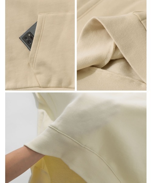 Re:EDIT（リエディ）の「[IWU（アイダブリュー）]ユニセックスUSAコットン裏起毛ロゴフーディ（パーカー・レディース・杢グレー/アイボリー/ベージュ/モカ/ブラック・SMALL/LARGE/MEDIUM）」の8枚目の写真